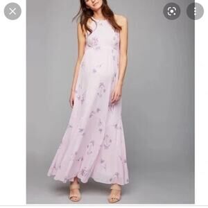 A Pea in the Pod Maternity Lilac Maxi Dress